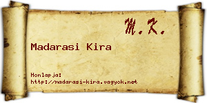 Madarasi Kira névjegykártya
